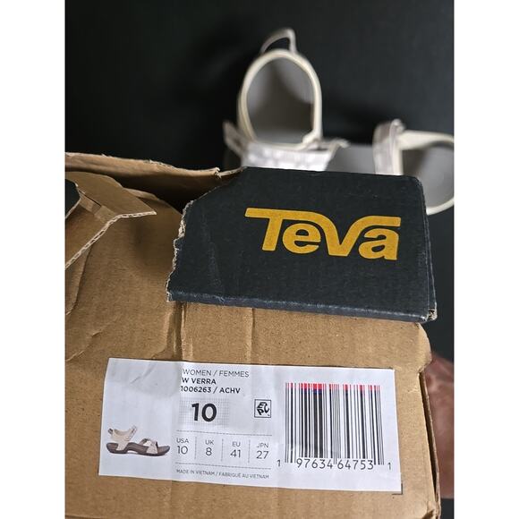 Teva Verra Women's Sandals Archive Chriss Cross Birch : 10 Wide - Picture 2 of 10